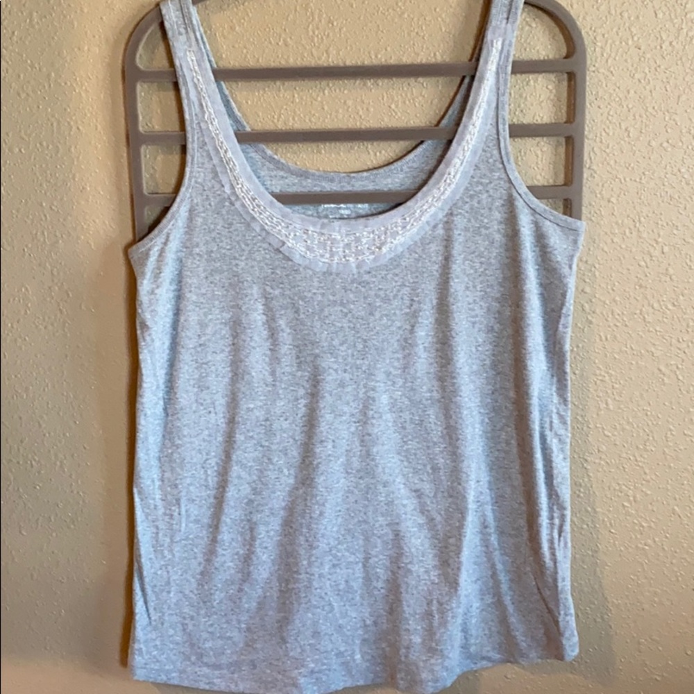 Lane Bryant Beaded Gray Tank 18/20